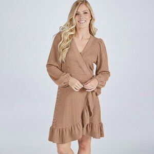 New Simply Southern Ribbed Wrap Dress